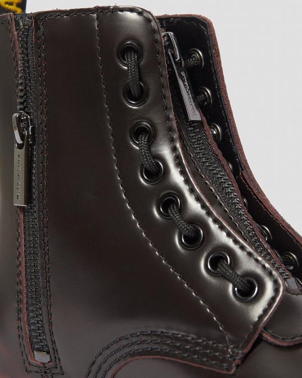 Dr Martens Dámské Kotníkové Boty 1460 Pascal Front Zip Arcadia Červené, CZ-502631